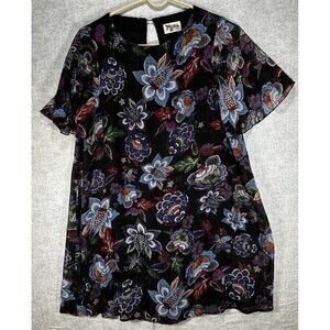 Show Me Your MuMu Jenner Metallic Floral Dress SZ XSmall City Nights Glimmer